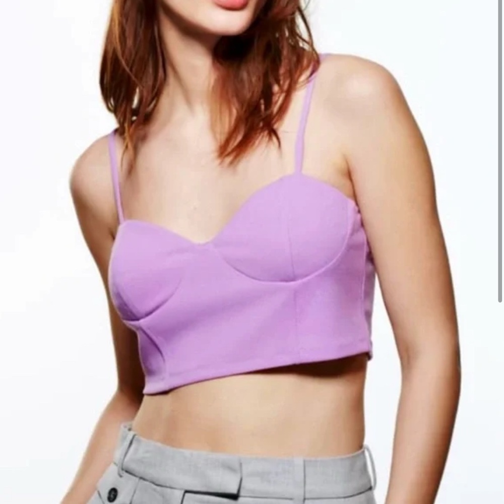 Zara purple/lilac Crop Top